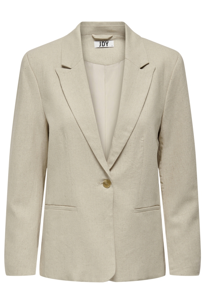 JDYMAYA L/S LINEN BLAZER PNT DIA 15290677 Oatmeal/MELANGE